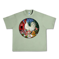 Oil Green leghorn rooster christmas ornament Urban Heavy Tee - LillyAllenDesigns
