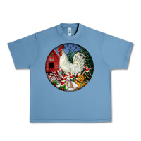 Pebble Blue leghorn rooster christmas ornament Urban Heavy Tee - LillyAllenDesigns