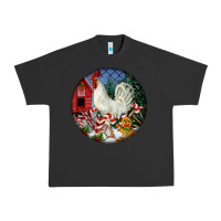 Pigment Black leghorn rooster christmas ornament Urban Heavy Tee - LillyAllenDesigns