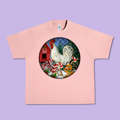 Leghorn Rooster Christmas Ornament Urban Heavy Tee Designed By Lillyallendesigns