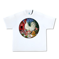 White leghorn rooster christmas ornament Urban Heavy Tee - LillyAllenDesigns