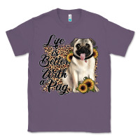 Lavender life is better with a pug Classic Tee - JahusDesignShop