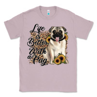 Lilac life is better with a pug Classic Tee - JahusDesignShop