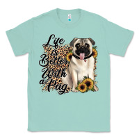 Seafoam life is better with a pug Classic Tee - JahusDesignShop