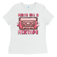 White make me a mixtape Ladies Tee - MaliasSmallBusiness