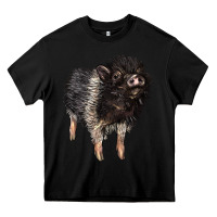 Black Baby Hampshire Pig Heavy Core Tee - LillyAllenDesigns