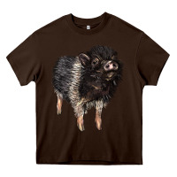 Chocolate Brown Baby Hampshire Pig Heavy Core Tee - LillyAllenDesigns