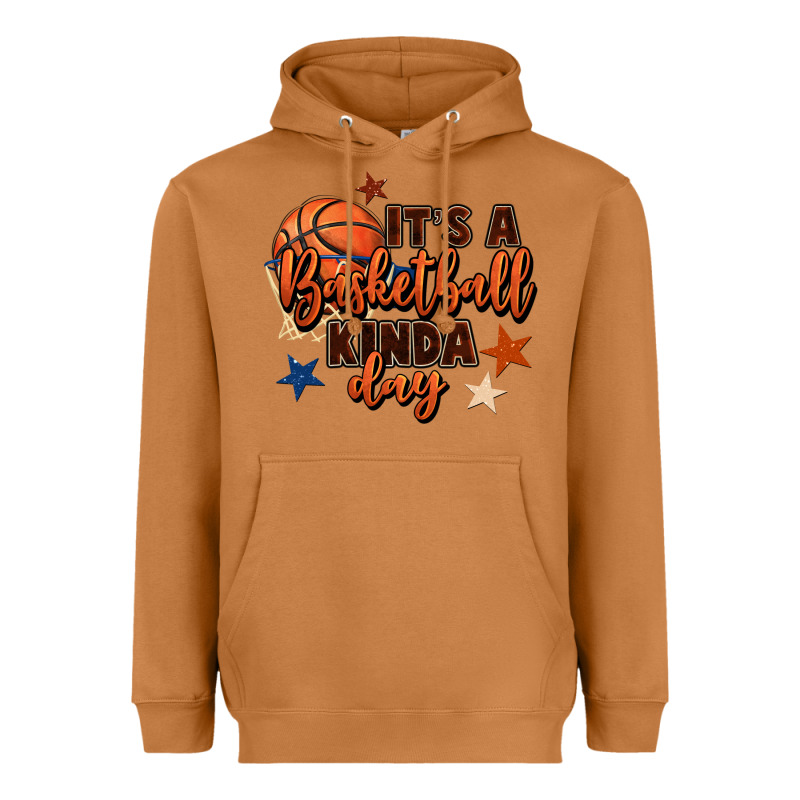 It's A Basketball Kinda Day Heavyweight Hoodie by FaDigitalArtStudio | Teevron