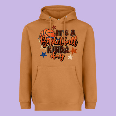 It's A Basketball Kinda Day Heavyweight Hoodie Designed By Fadigitalartstudio