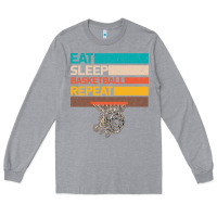 Heather Grey Eat Sleep Basketball Repeat Long Sleeve Tee - Bettercallsaul