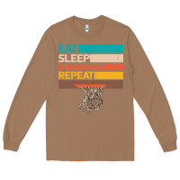 Toasted Coconut Eat Sleep Basketball Repeat Long Sleeve Tee - Bettercallsaul