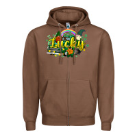 Chestnut lucky gnomes truck St. Patrick's Zipper Hoodie - HowdyJamesFarm
