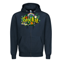 Lucky Gnomes Truck St. Patrick's Zipper Hoodie | Teevron