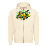 Sandshell lucky gnomes truck St. Patrick's Zipper Hoodie - HowdyJamesFarm