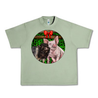Oil Green christmas pig Urban Heavy Tee - LillyAllenDesigns