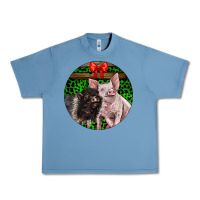 Pebble Blue christmas pig Urban Heavy Tee - LillyAllenDesigns