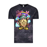Cloud Black best mom gnome rainbow clouds butterfly glitter Vintage Tee - LillyAllenDesigns