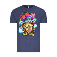 Vintage Denim best mom gnome rainbow clouds butterfly glitter Vintage Tee - LillyAllenDesigns