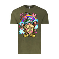 Vintage Olive best mom gnome rainbow clouds butterfly glitter Vintage Tee - LillyAllenDesigns