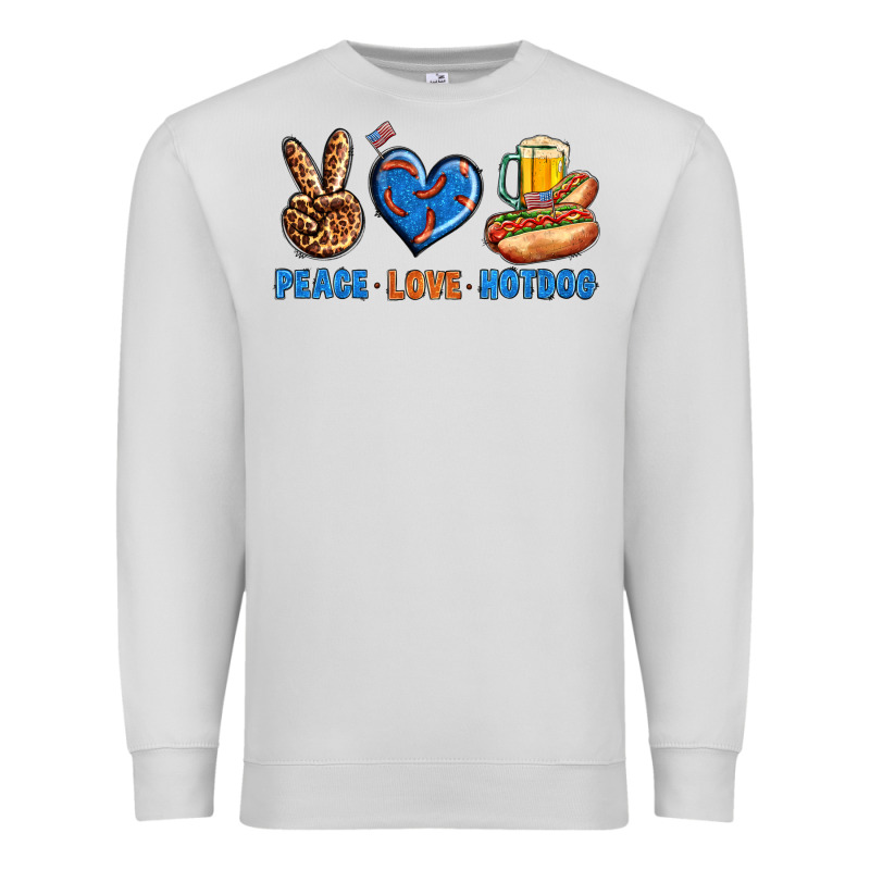 Peace Love Hotdog Premium Sweatshirt by BundleAndBundleShop | Teevron