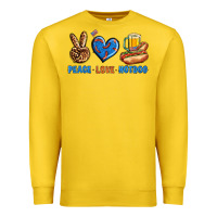 Lemon Peace Love Hotdog Premium Sweatshirt - BundleAndBundleShop
