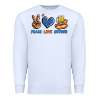 White Peace Love Hotdog Premium Sweatshirt - BundleAndBundleShop