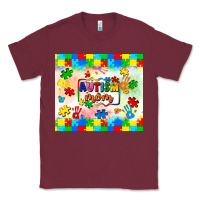 Burgundy autism mom Classic Tee - LillyAllenDesigns