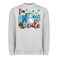 Heather Grey i'm snow cute Heavyweight Sweatshirt - texasbilliewilder