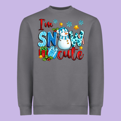 I'm Snow Cute Heavyweight Sweatshirt Designed By Texasbilliewilder