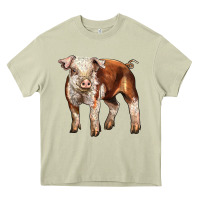 Mossy Baby Hereford Pig Heavy Core Tee - LillyAllenDesigns