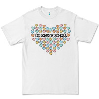 White 100 days of school Premium Tee - MaliasSmallBusiness