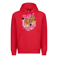 Red We're a perfect match Valentine's Day Premium Hoodie - FaDigitalArtStudio