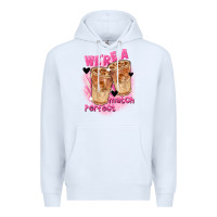 White We're a perfect match Valentine's Day Premium Hoodie - FaDigitalArtStudio