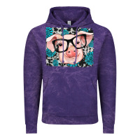Cloud Purple gemstone and cowhide pig Vintage Hoodie - RanaPortraitStore