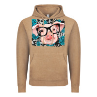 Vintage Coffee gemstone and cowhide pig Vintage Hoodie - RanaPortraitStore