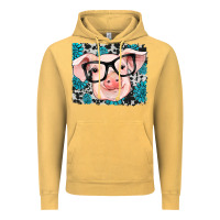 Vintage Mustard gemstone and cowhide pig Vintage Hoodie - RanaPortraitStore
