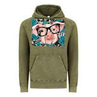 Vintage Olive gemstone and cowhide pig Vintage Hoodie - RanaPortraitStore