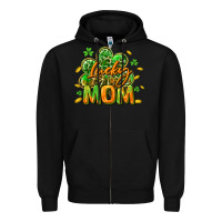 Black Lucky Mom  St. Patrick's Day Zipper Hoodie - CowGirlArtShop