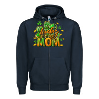 Navy Lucky Mom  St. Patrick's Day Zipper Hoodie - CowGirlArtShop