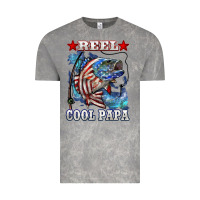 Cloud Rock reel cool papa american flag bass fishing Vintage Tee - LillyAllenDesigns