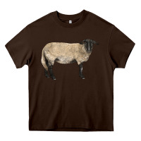 Chocolate Brown Suffolk Sheep Heavy Core Tee - LillyAllenDesigns