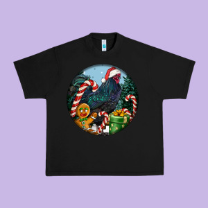 Jersey Giant Rooster Christmas Urban Heavy Tee Designed By Lillyallendesigns