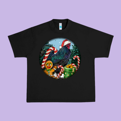 Jersey Giant Rooster Christmas Urban Heavy Tee Designed By Lillyallendesigns
