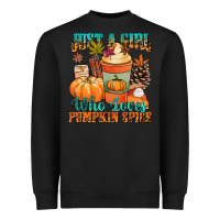 Black Just a girl who loves pumpkin spice Heavyweight Sweatshirt - NancyCooperArtShop