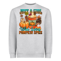 Heather Grey Just a girl who loves pumpkin spice Heavyweight Sweatshirt - NancyCooperArtShop