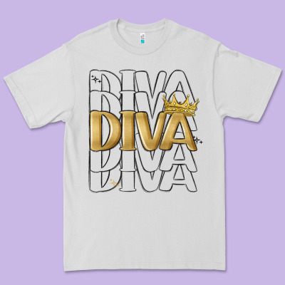 Diva Premium Tee Designed By Maliassmallbusiness