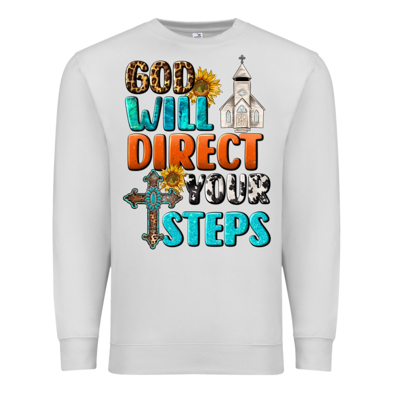 God Will Direct Your Steps Premium Sweatshirt by BundleAndBundleShop | Teevron
