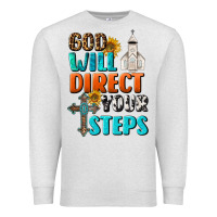 Oatmeal Heather God Will Direct Your Steps Premium Sweatshirt - BundleAndBundleShop