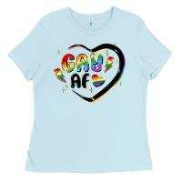 Baby Blue gay af Ladies Tee - MaliasSmallBusiness