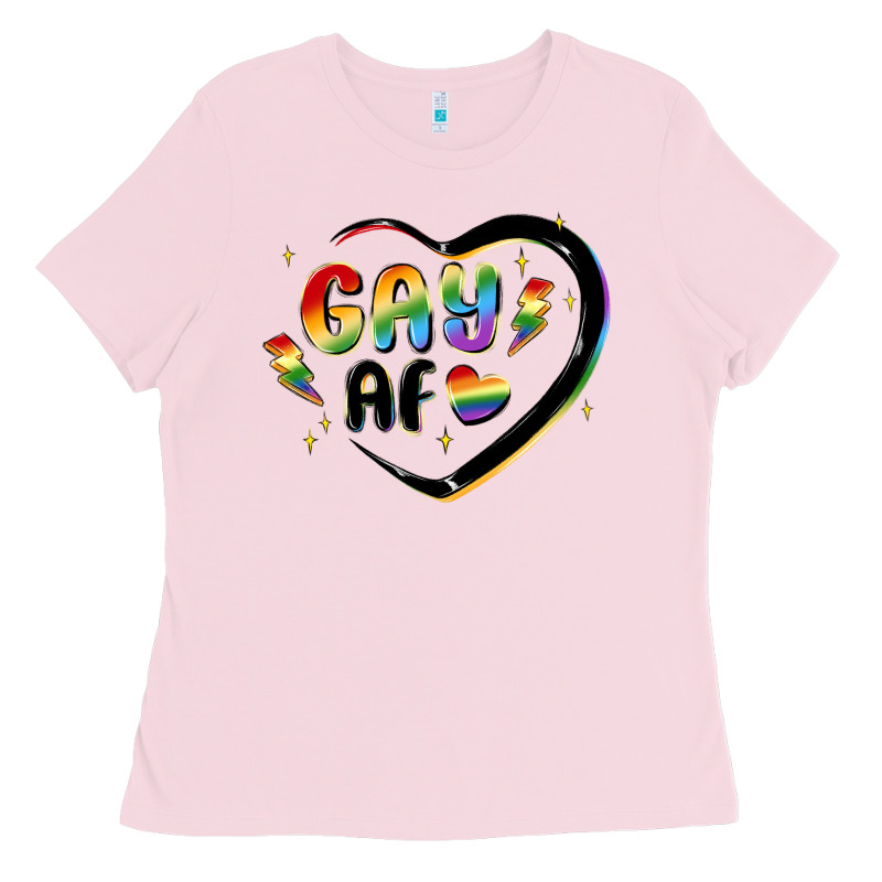 Gay Af Ladies Tee by MaliasSmallBusiness | Teevron